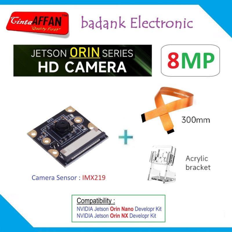 Camera Module 8MP for NVIDIA Jetson ORIN NANO and Jetson ORIN NX Developer Kit
